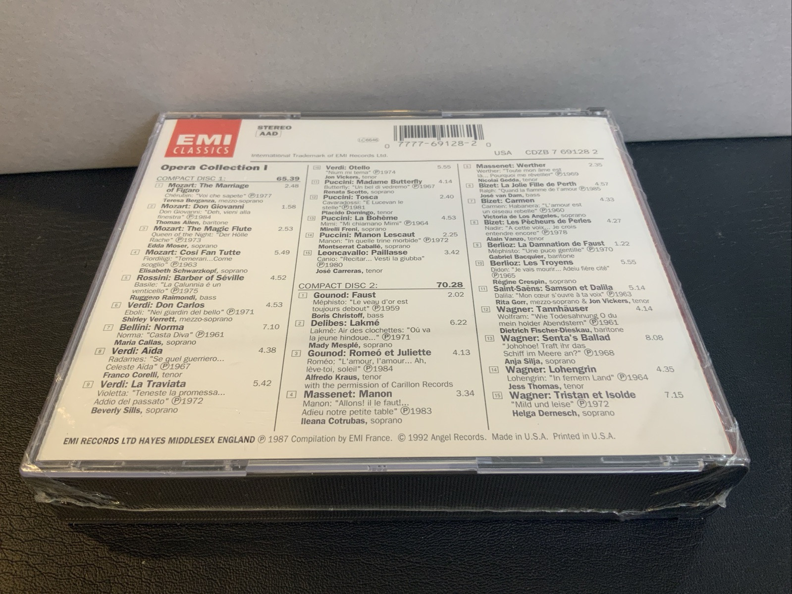 CD Opera Collection 1 Mozart Verdi Rossini Wagner EMI 1992 2 CDs Set New Sealed - Image 5