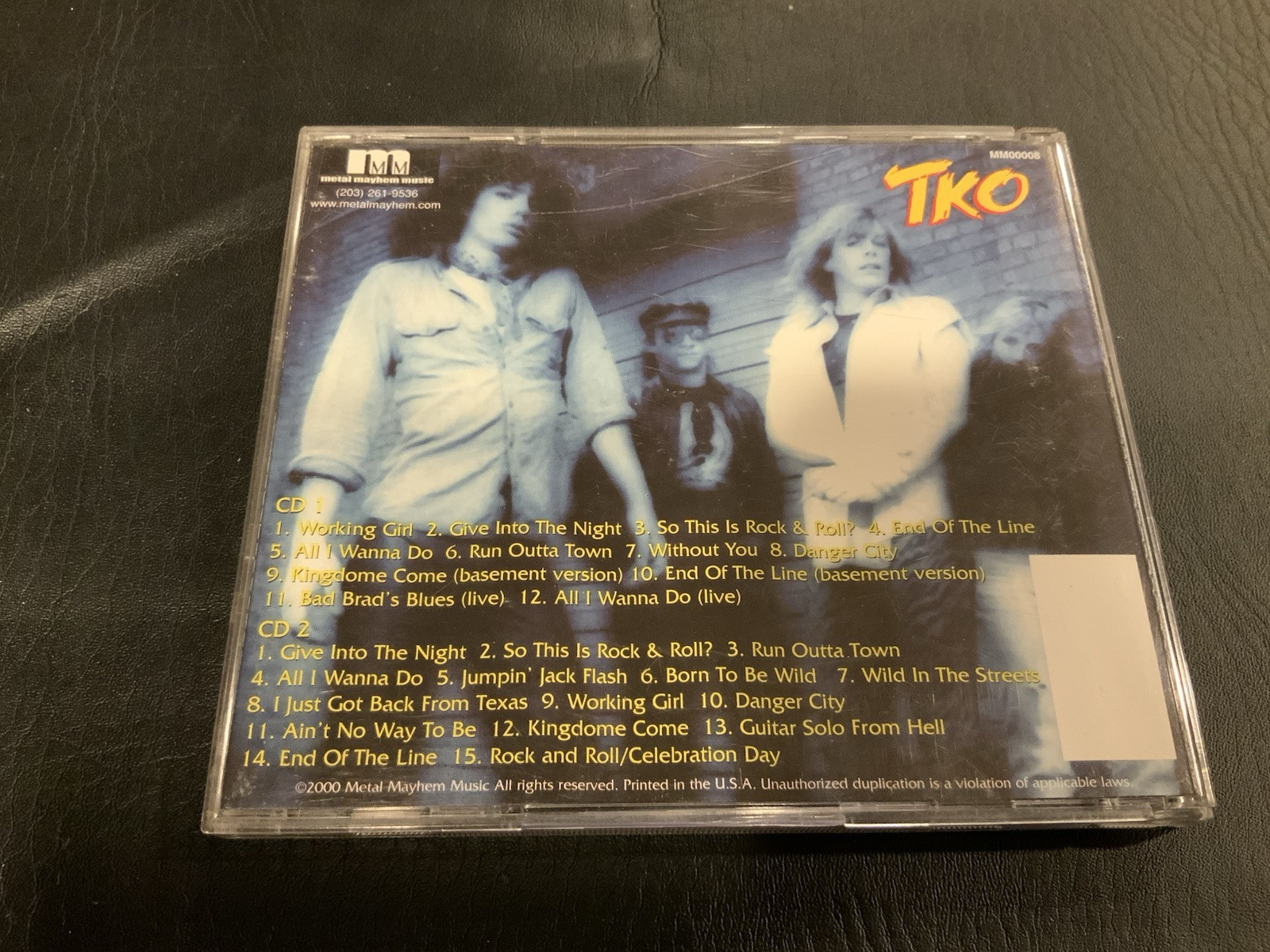 TKO In Your Face And Up Your Ass CD 2 cd Heavy Metal - Image 2
