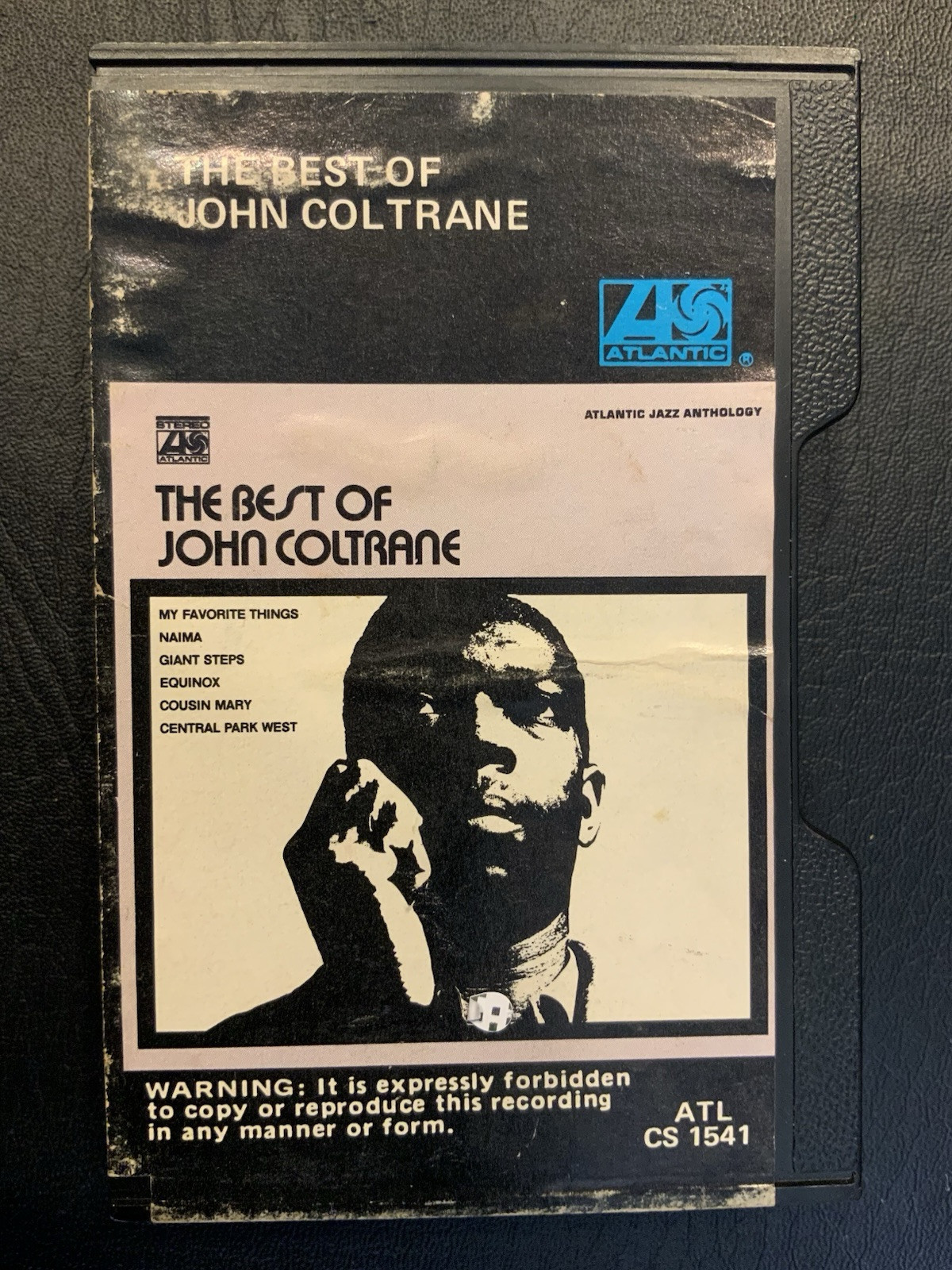 BEST OF JOHN COLTRANE RARE PINK CASSETTE TAPE SLEEVE ATL CS 1541 ATLANTIC EARLY