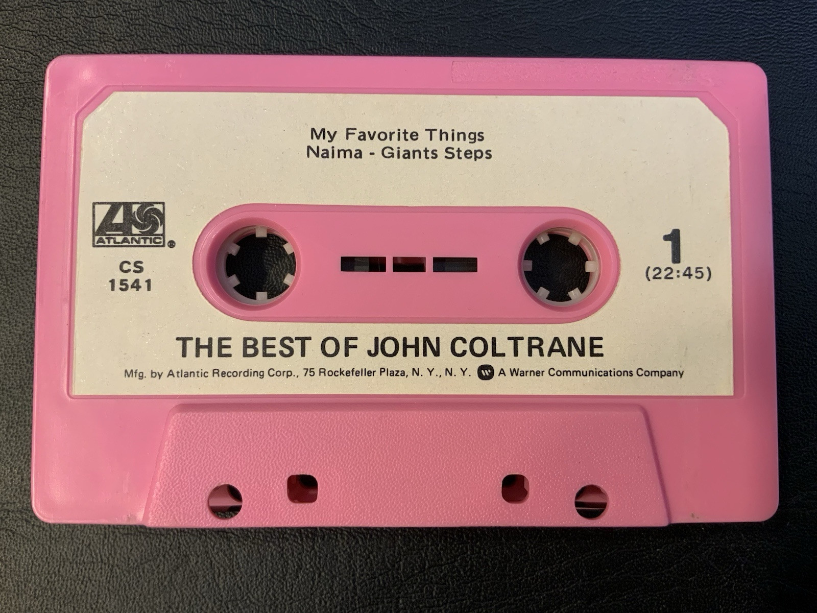 BEST OF JOHN COLTRANE RARE PINK CASSETTE TAPE SLEEVE ATL CS 1541 ATLANTIC EARLY - Image 3