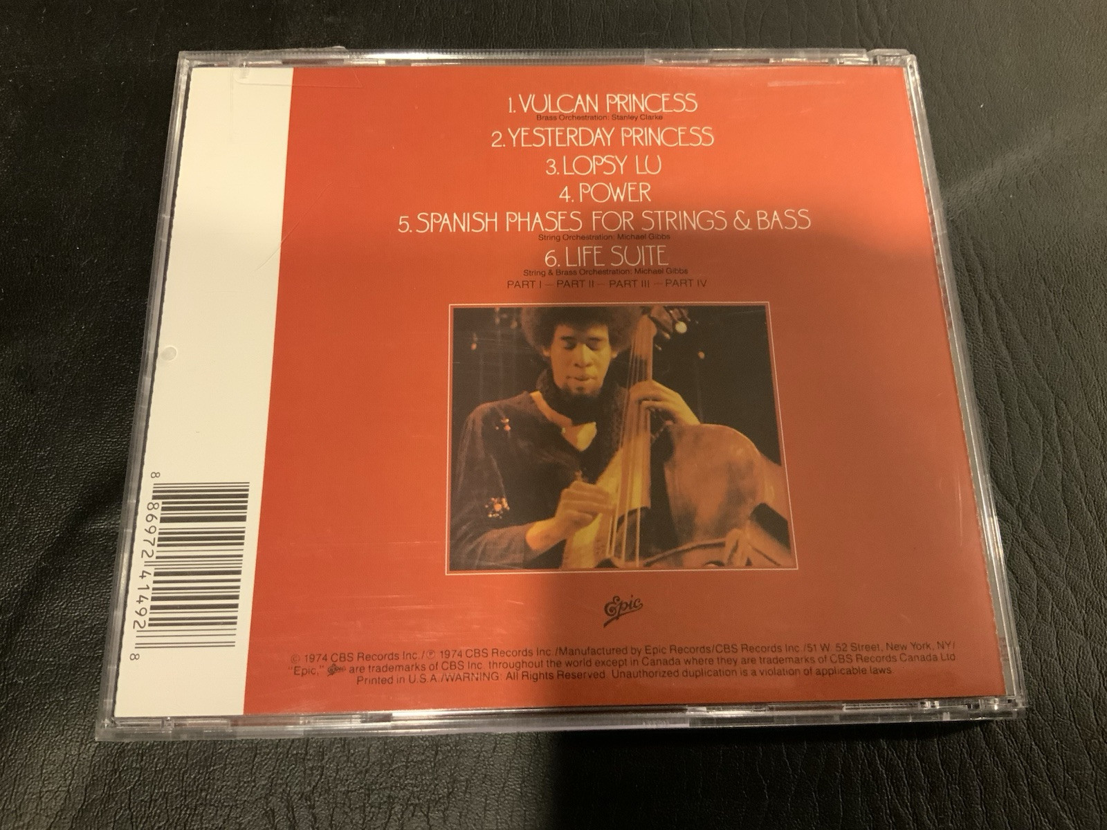 Stanley Clarke - "Stanley Clarke" - ( CD - Epic Records / Columbia Records ) - Image 2