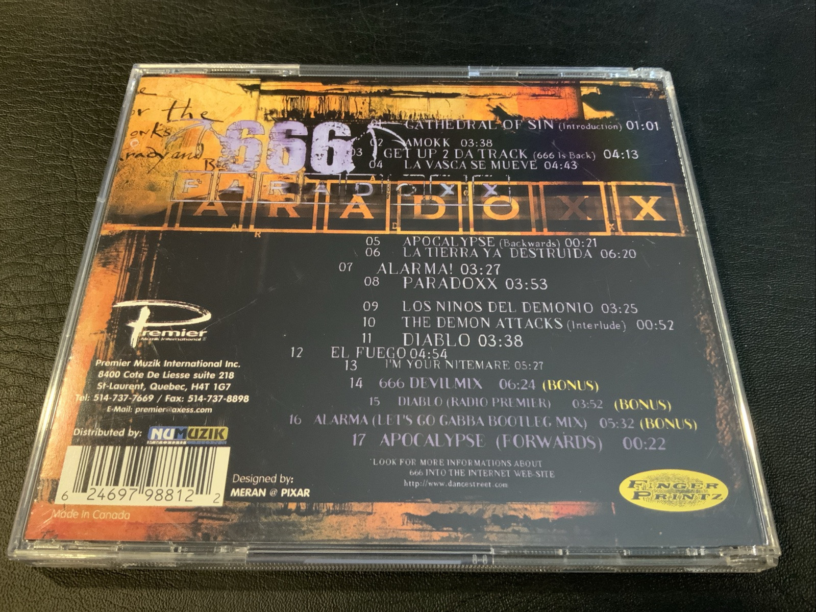 VG 666 – Paradoxx (1998) Rock Records – FPCD 9881-2 Dutch Techno RARE - Image 2
