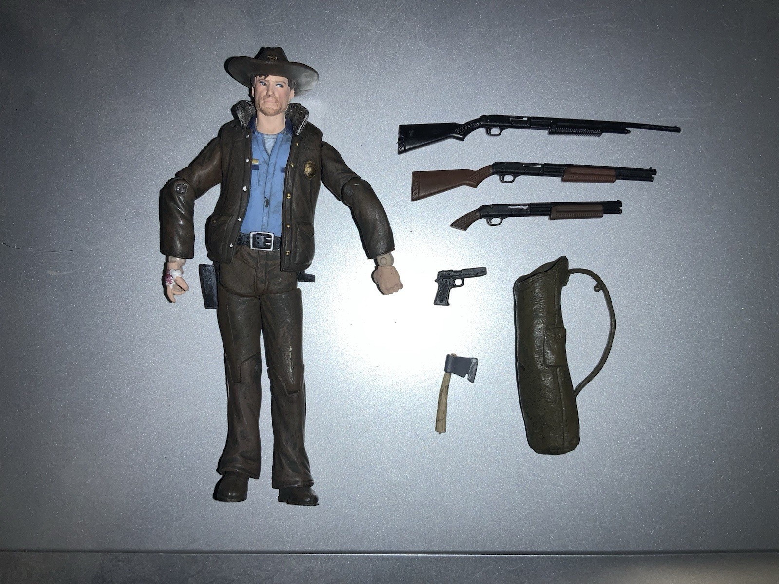 The Walking Dead Sheriff Rick Grimes Action Figure McFarlane + Accessories