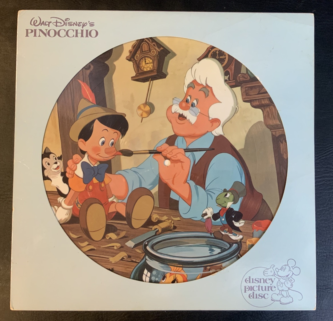 2 Vintage Walt Disney Picture Disc Pinocchio & The Fox and the Hound Vinyl NICE - Image 10