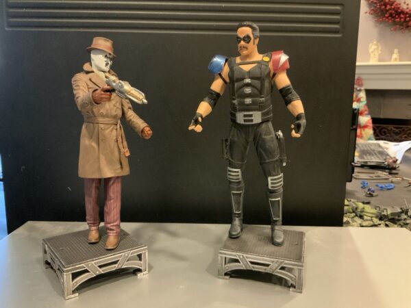 WATCHMEN DC Direct Loose 2 Figure Lot | Comedian & Rorschach See Pics